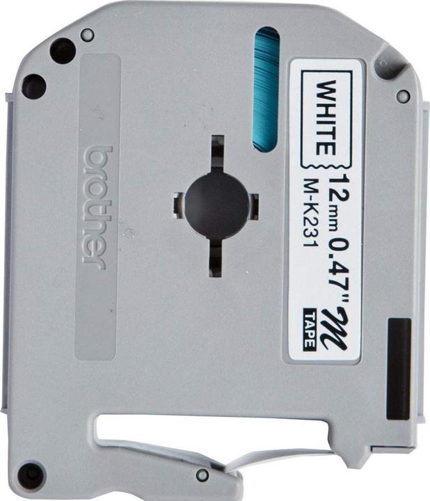 Produktbild Brother MK-231BZ DirectLabel schwarz auf weiss 12mm x 8m Schwarz Weiss P-Touch M 9-12mm (1.20 cm, Weiss)