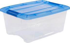 Actual product image Iris Clear NTB Storage Box 15.0 l transparent, blue 29.0 x 39.5 x 18.6 cm (15 l)