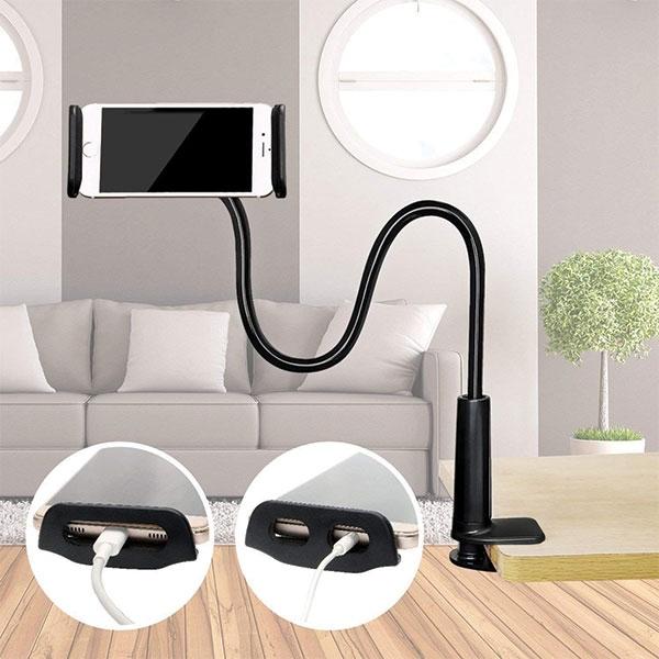 Actual product image Awei uchwyt biurkowy X3 4"-10,5" czarny /black długie ramię