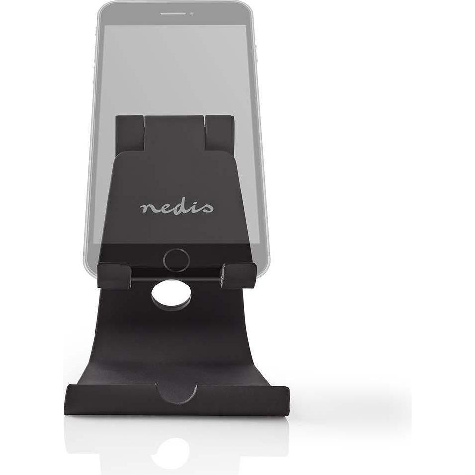 Nedis Smartphone/Tablet Ständer Einstellbae Modi Büronutzung/Heimnutzung Um Filme zu sehen Schwarz, Smartphone Halterung...