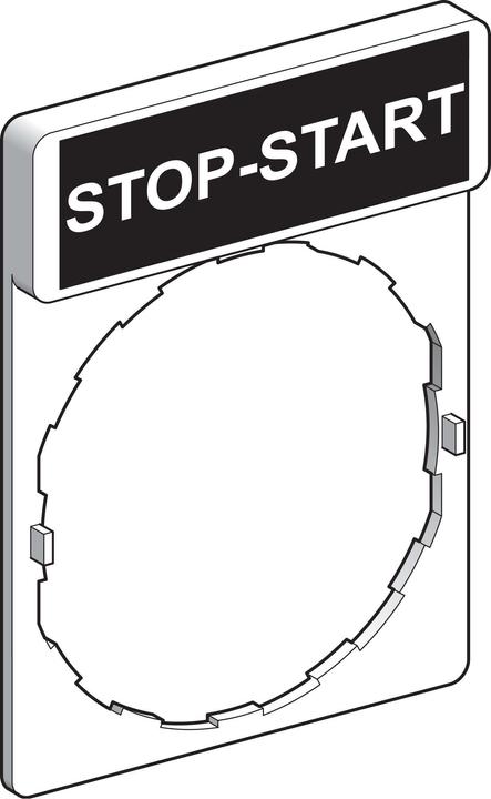 Actual product image Schneider Electric Legend plate,stop start