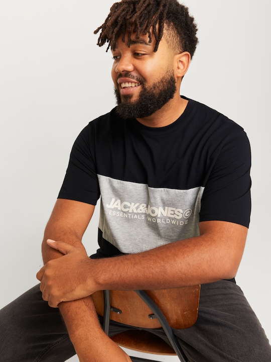 Produktbild Jack & Jones Jjelegacy Blocking Tee Ss O-Neck Noo Pls (5XL)