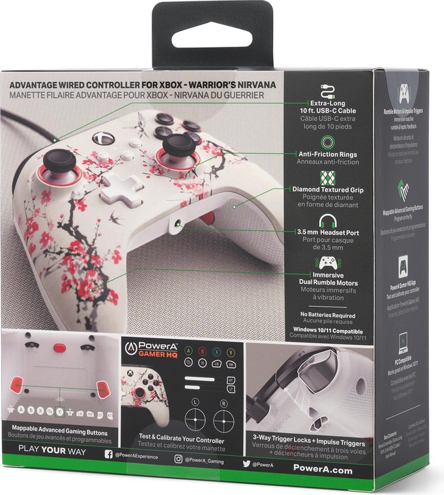 Produktbild Esselte PowerA Advantage Kabelový ovladač pro Xbox Series X|S - Warrior"s Nirvana (Xbox Series S, Xbox One S, Xbox Series X, PC)