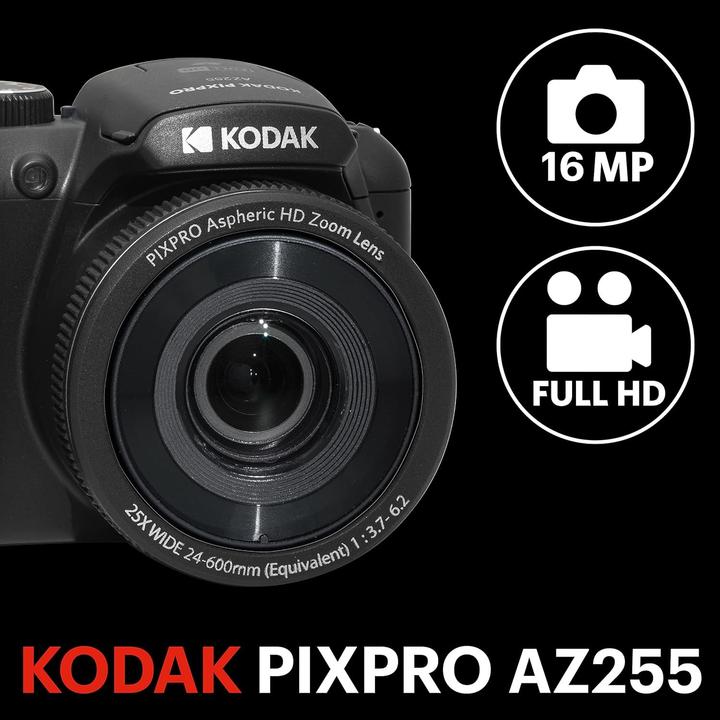 Produktbild Kodak Digitale Bridgekamera mit 25x Zoom, 16 MP, 1080p HD-Video, 24 mm Weitwinkel (24 mm, 16.35 Mpx)