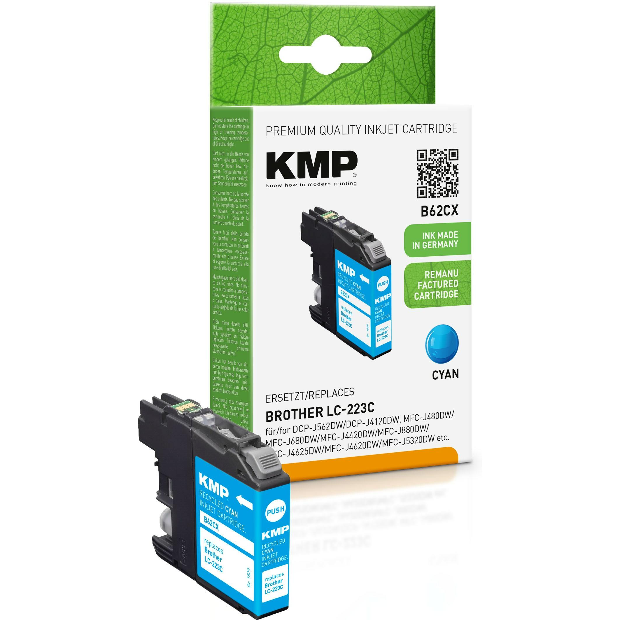 KMP, Druckerpatrone, Tinte ersetzt LC223C (C)
