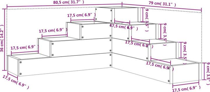 Produktbild vidaXL Pflanzentreppe
