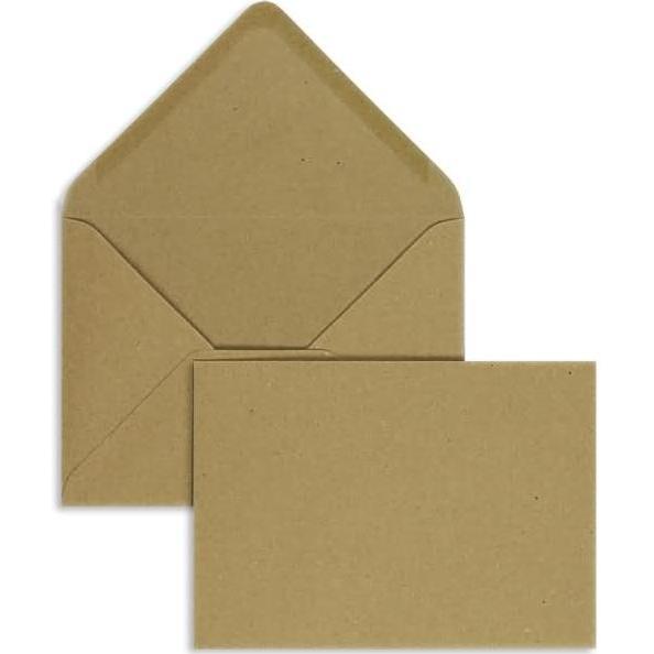 Blanke, Briefumschlag, Briefumschläge 125x175mm (DIN B6) 120g/qm gummiert VE=100 Stück braun (100 x)