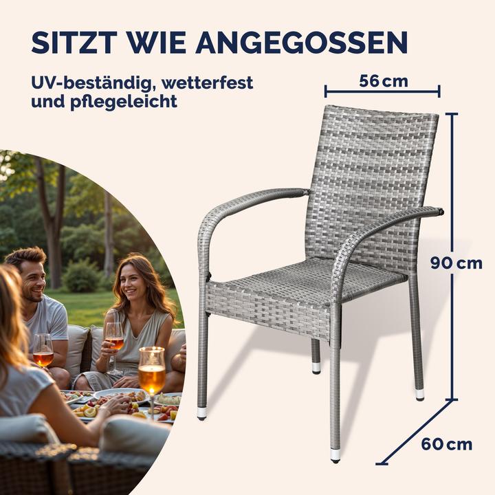 Produktbild Casaria Polyrattan Gartenstühle