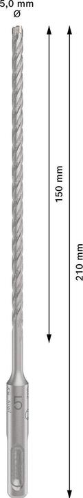 Produktbild Bosch Zubehör PRO SDS plus-5X Hammerbohrer, 5 x 150 x 210 mm (5 Millimeter)