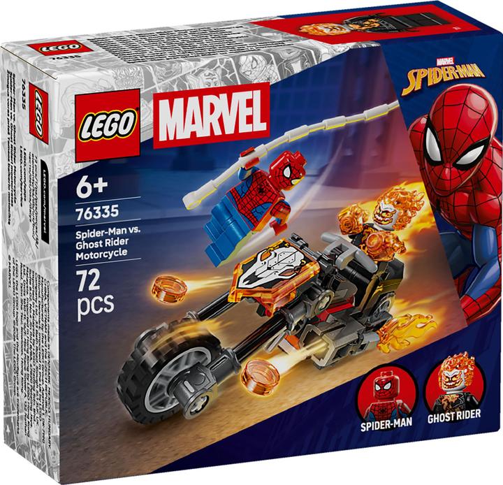Produktbild LEGO Super Heroes Spider-Man vs. Ghost Rider auf seinem Motorrad (76335, LEGO Marvel)