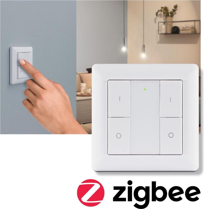 Productafbeelding Paulmann Draadloze wandschakelaar ZigBee Aan / Uit / Dimmer, Wit