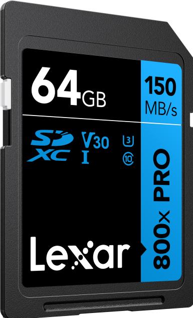 Actual product image Lexar MEMORY SDXC 64GB UHS-I/LSD0800P064G-BNNNG (64 GB, SDXC, U1, UHS-I)