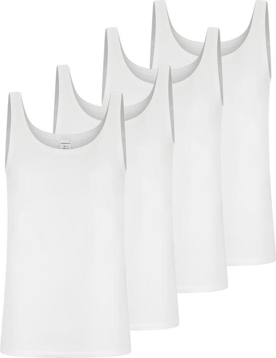 Actual product image Schiesser 4 Pack Cotton Essentials Fine Rib Undershirt (M)