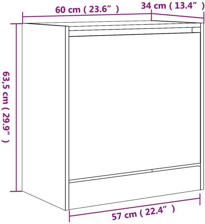 Actual product image vidaXL Nalani (60 x 34 x 63.5 cm)