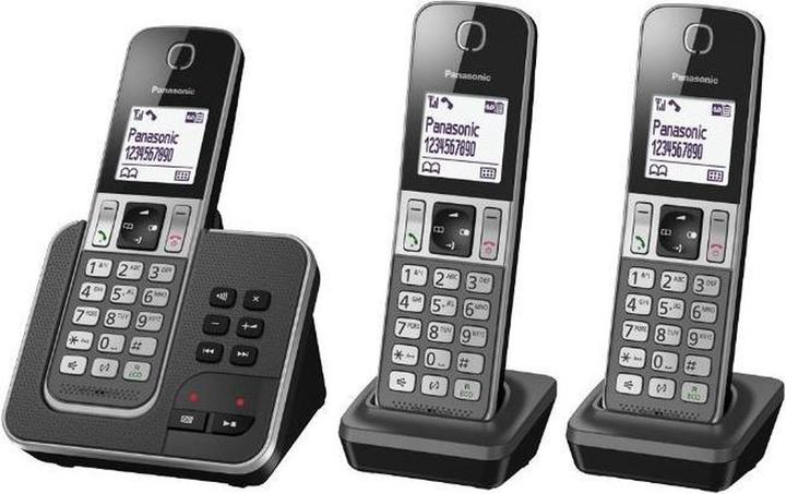 Actual product image Panasonic KX-TGD323 - Trio DECT telefoon - Antwoordapparaat - Zwart