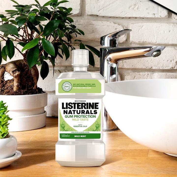Actual product image Listerine Naturals Gum Protection Mild Taste Mouthwash (500 ml, Mouthwash)