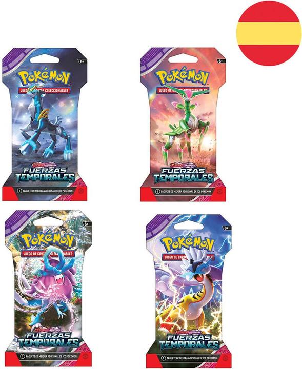 Pokémon Spanish Pokemon Scarlet & Purple Temporary Forces collectible card game envelope