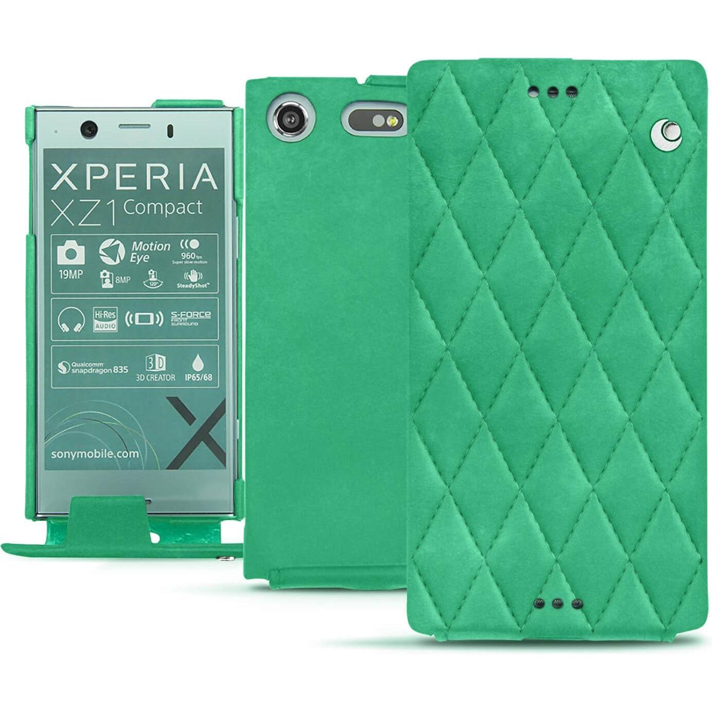 Thumbnail - Noreve Lederschutzhülle vertikal (Sony Xperia XZ1 Compact), Smartphone Hülle, Violett