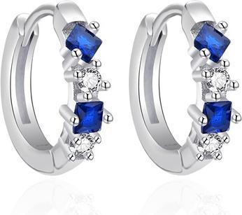 Produktbild Agato - Beautiful silver hoop earrings with zircons AGT-E130KWBL