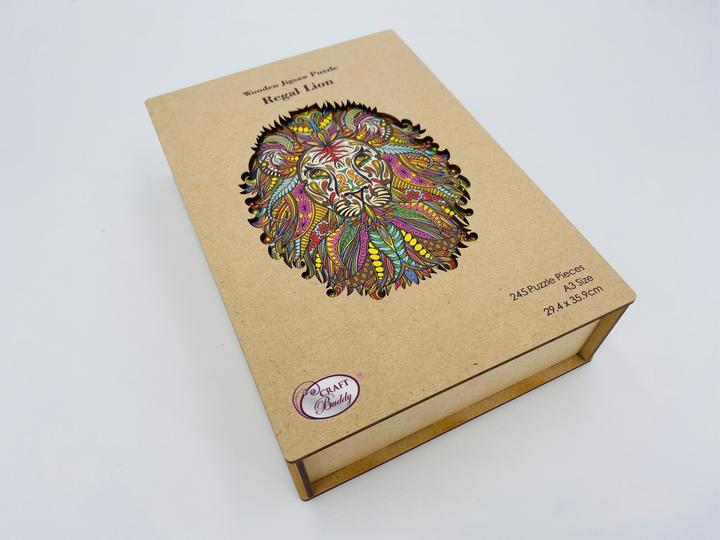 Craft Buddy Lion, puzzle en bois A3 (265 pièces)