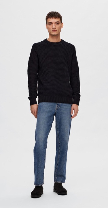 Produktbild Selected Homme Slhthim Ls Knit Structure Crew Neck W (XL)