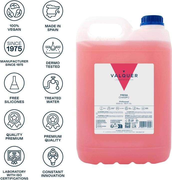 Produktbild Valquer Shampoo Erdbeere 5000ml (Flüssiges Shampoo)