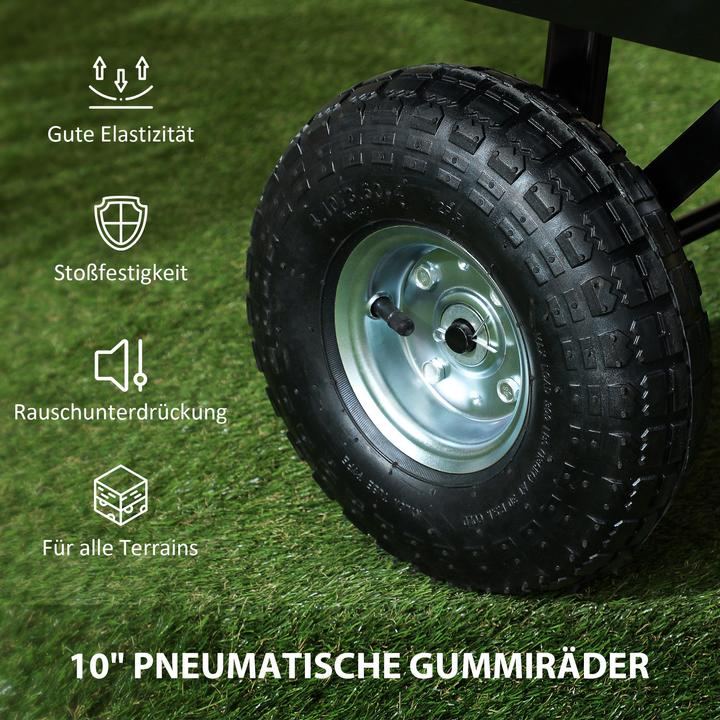 Produktbild Outsunny Gartenwagen Stahl, Oxfordstoff Schwarz