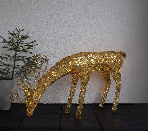 Produktbild Star Trading LED Rentier Sequin gold