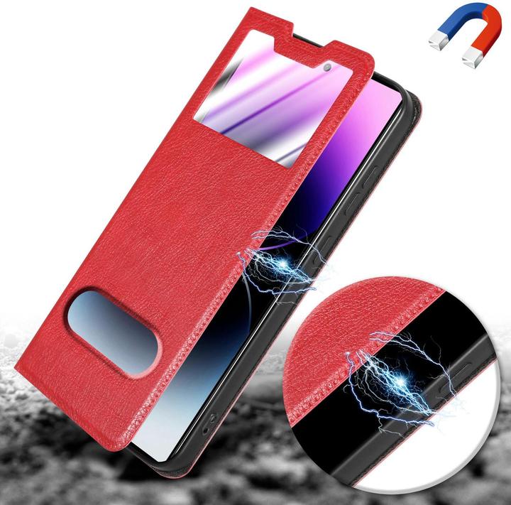 Actual product image Cadorabo Book View cover with double window (Samsung Galaxy S24 Ultra)