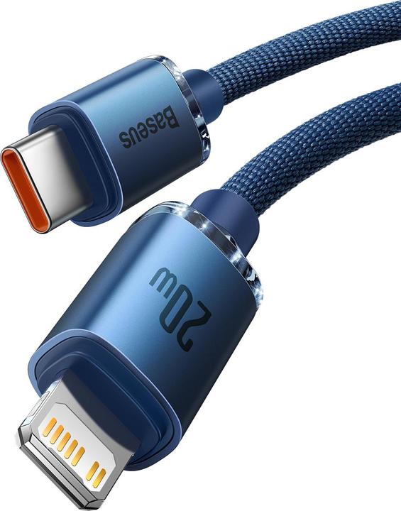 Produktbild Baseus Crystal Shine Series Fast Charging Data Cable Type-C to iP 20W 2m Blue (2 m, USB 2.0, 20 W)