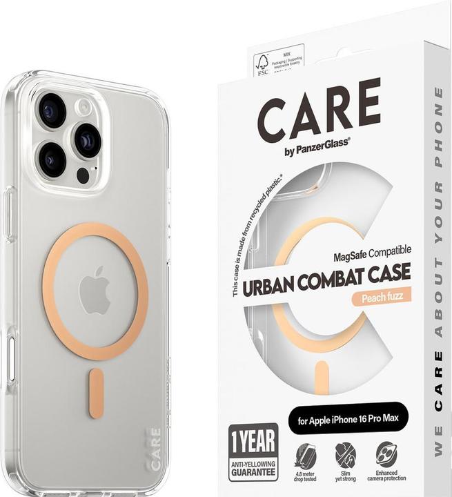 Actual product image PanzerGlass CARE Flagship Case Urban Combat w. Peachy MagSafe iPhone '24 6.9 "Pro (Apple iPhone 16 Pro Max)