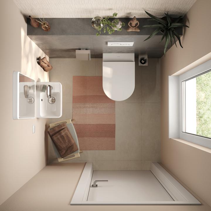 Actual product image hansgrohe Xanuia Q wash hand basin, 1 tap hole, with overflow, 360x250mm, white (250 mm, 360 mm)
