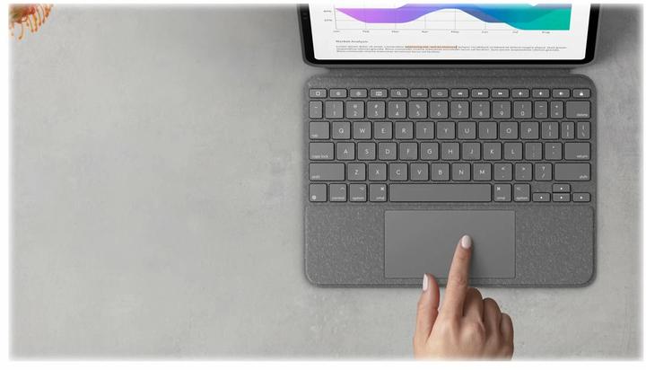Image du produit Logitech Combo Touch - Grey - Fra - Central (FR, iPad Pro 12.9 2021 (5ème génération))