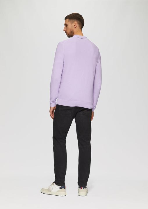 Actual product image S.Oliver Strickpullover Strukturierter Strickpullover mit Polokragen (L)