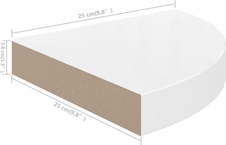 Produktbild vidaXL Eckregal (25 x 25 x 3.80 cm)