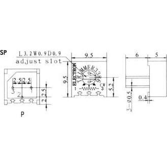 Thumbnail - Velleman Cermet Trimmer Single-Turn 10e, Widerstand