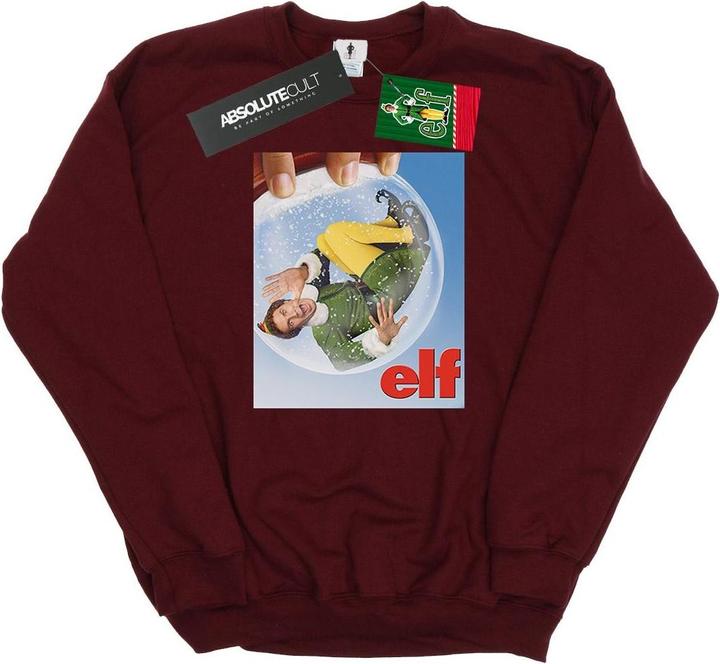 Elf Womens/Ladies Snow Globe Poster Sweatshirt (XL)