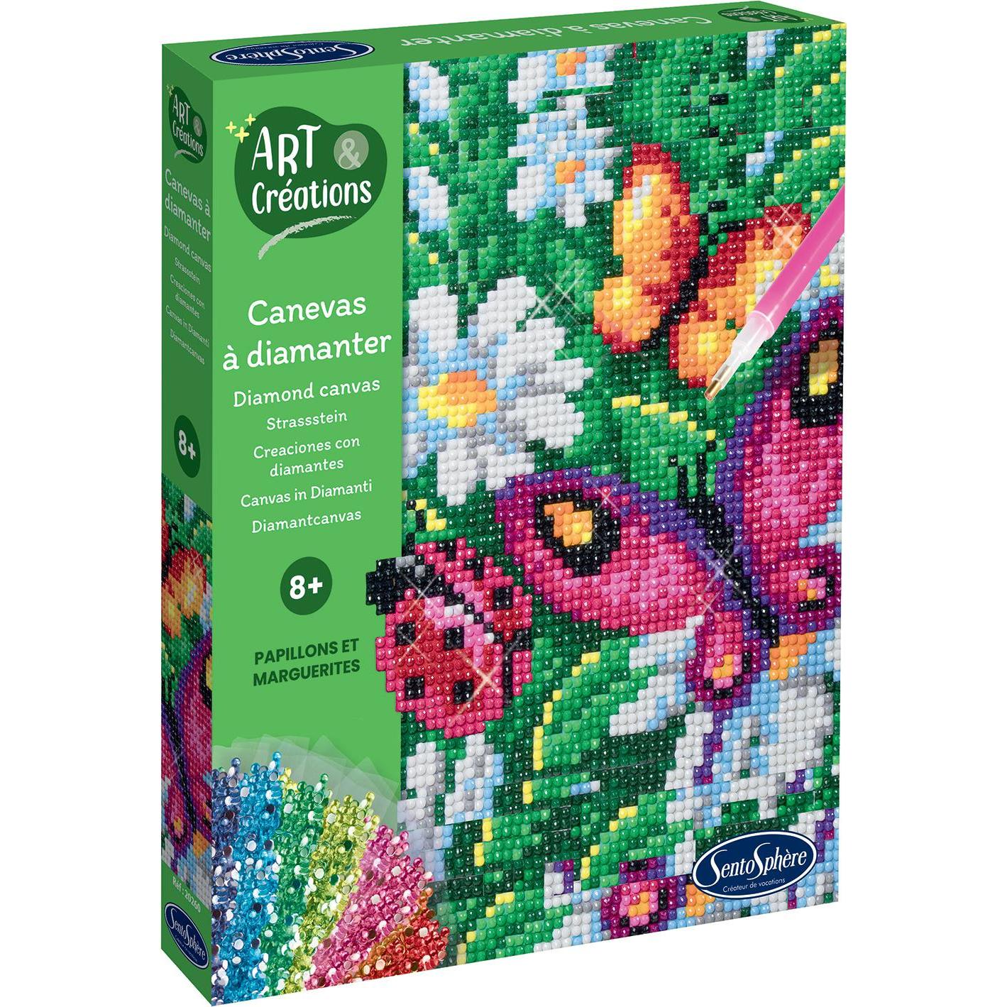 Sentosphere Strasssteinbild Blumen & Schmetterlinge