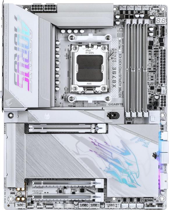 Actual product image Gigabyte X870E AORUS PRO X3D ICE (AM5, AMD X870E, ATX)