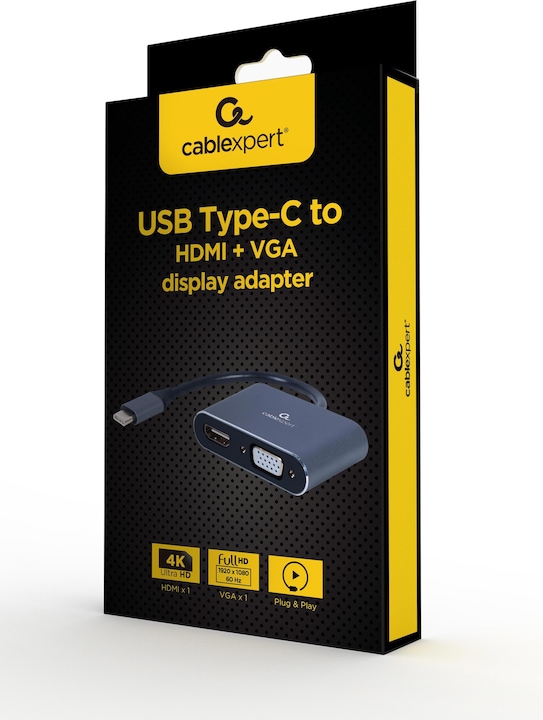 Produktbild Gembird USB-C zu (HDMI, VGA, 1.50 cm)