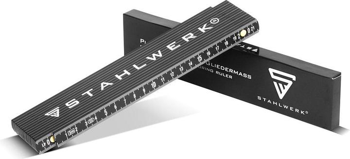 Actual product image Stahlwerk Folding rule 3 meter precise plastic folding rule metric digits