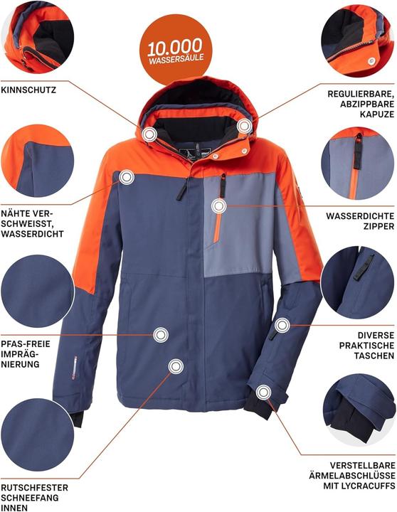 Immagine prodotto Killtec Giacca da Sci con Cappuccio Staccabile e Paraneve (4XL)