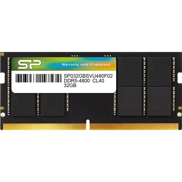 Silicon Power DDR5 32Go 4800MHz SODIMM (1 x 32GB, 4800 MHz, DDR5-RAM, SO-DIMM), RAM, Schwarz