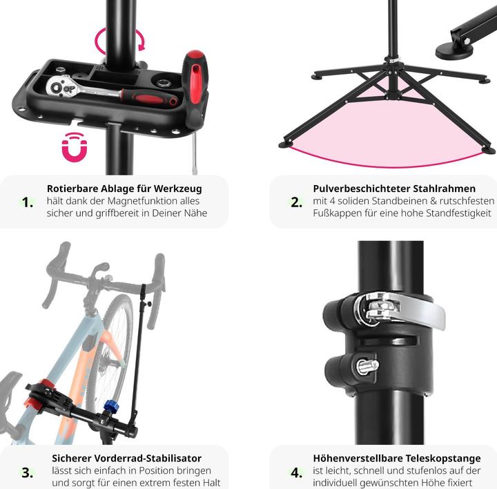 Actual product image tectake Bicycle mounting stand