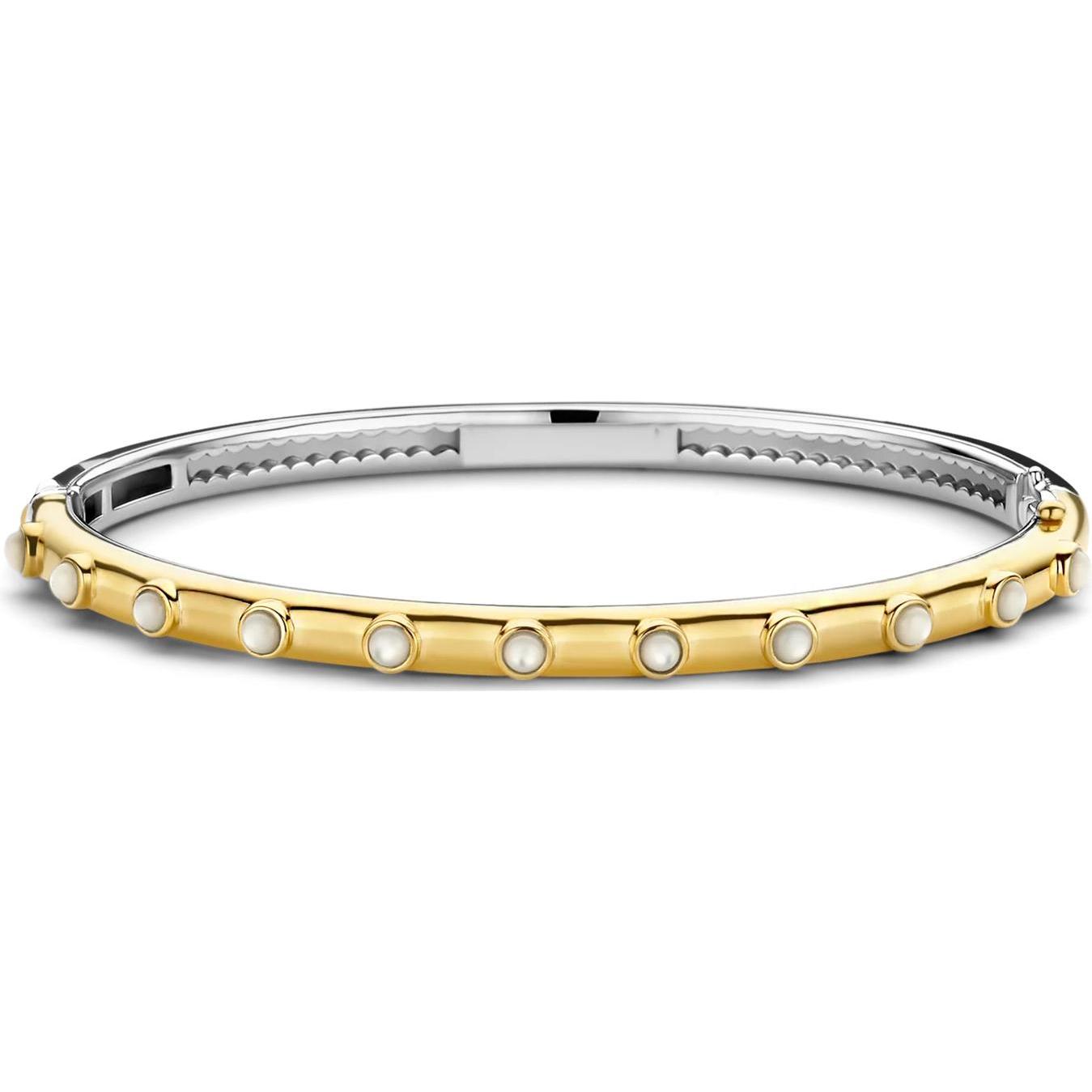 TI, Armschmuck, Armreif mit Perlmutt bicolor 2979MW, (19 cm, 925 Sterling Silber)