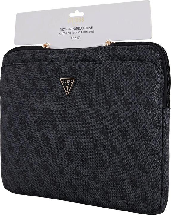 Produktbild Guess Bag Sleeve 14" 4G Zipper Pocket Triangle Logo black (14", Apple)