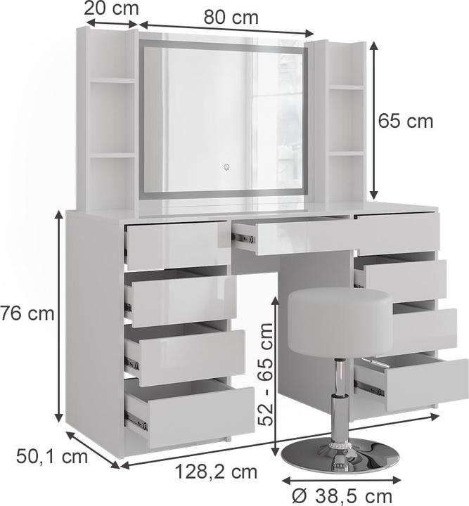 Actual product image Vicco Sherry (128.20 x 50.10 x 76 cm)