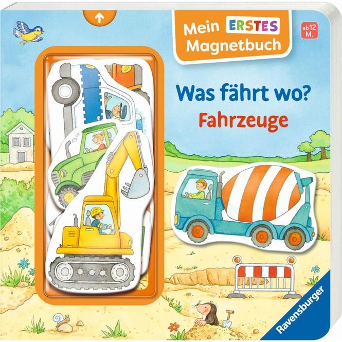 Ravensburger Mein erstes Magnetbuch: Was fährt wo? Fahrzeuge - Magnet-Spielbuch ab 12 Monaten, Kinderbuch ab 1 (Deutsch)