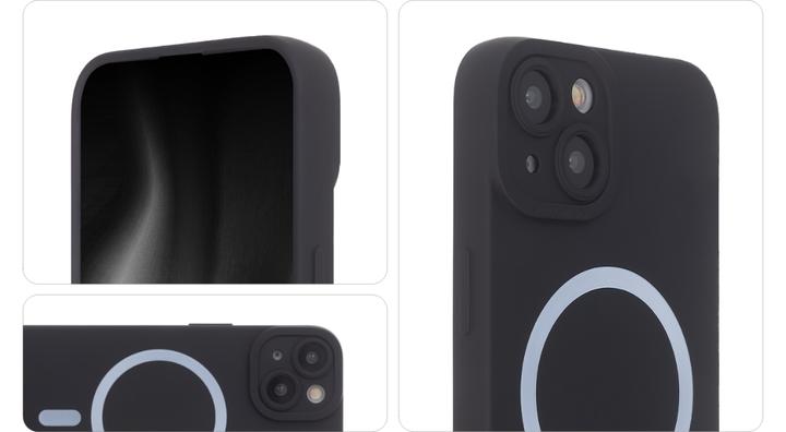 Actual product image Tecto Shield Silicon Soft Mag iPhone 16 Plus cover black (Apple iPhone 16 Plus)