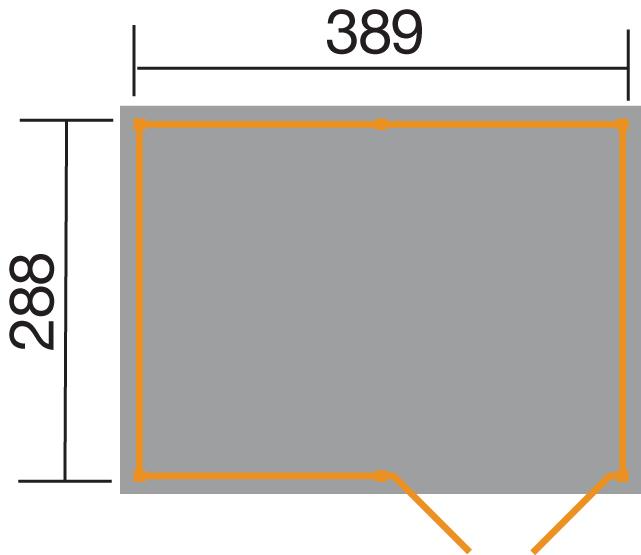 Produktbild Weka Holzbau Lagerhaus 607 Variante 4 389 x 288 cm